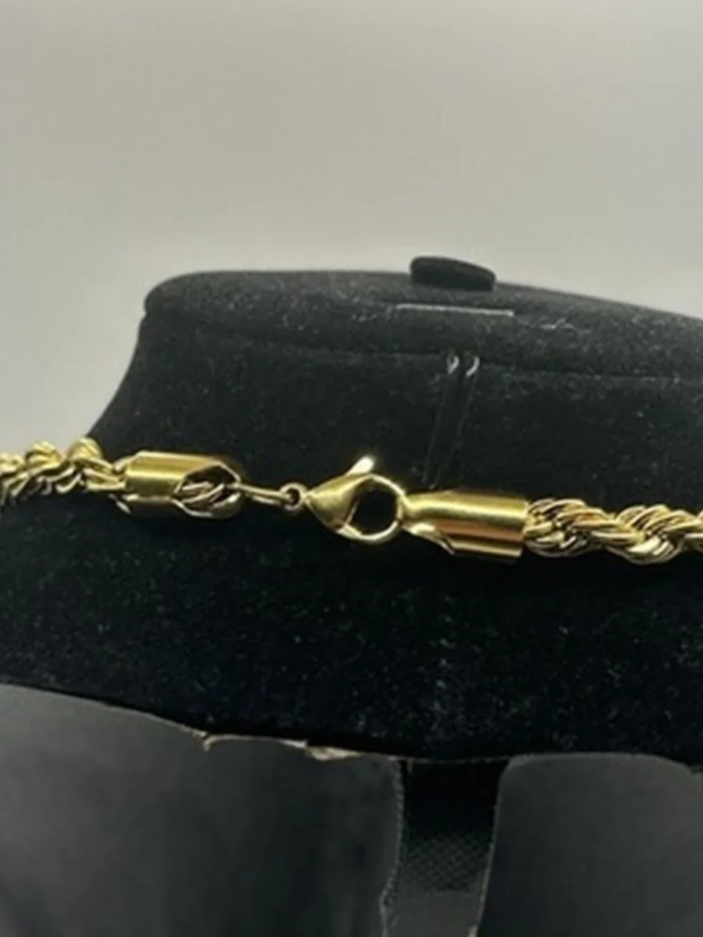 6mm Rope Chain Real Gold Stainless Steel Plated 22 Inch Solid Waterproof Mens